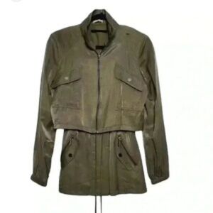 A.Moss layered Stylish Women's Utility Jacket in Olive Green